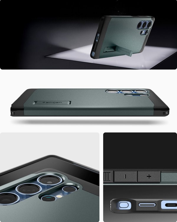 Θήκη Spigen Tough Armor MagSafe για Samsung Galaxy S25 Ultra πράσινο