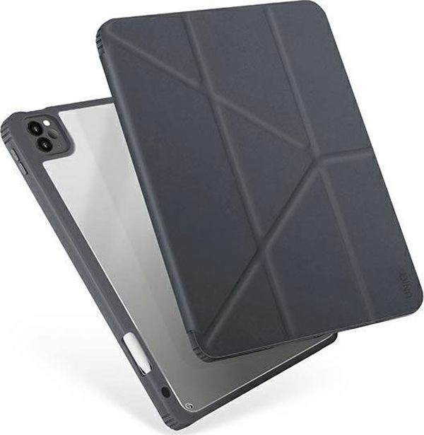 Uniq Θήκη Moven για iPad 10.2" (2020), Αντικραδασμική με Διάφανη Πλάτη, Γκρι/Ανθρακί