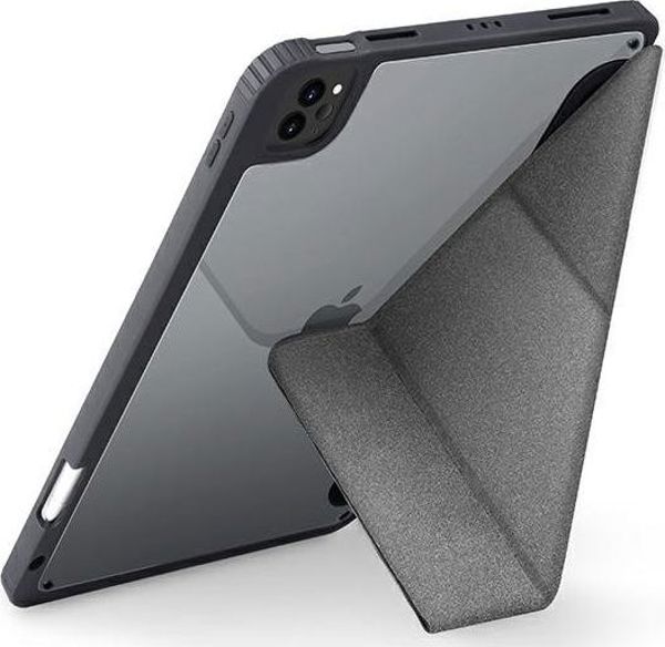 Uniq Θήκη Moven για iPad 10.2" (2020), Αντικραδασμική με Διάφανη Πλάτη, Γκρι/Ανθρακί