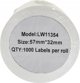 DYMO Ετικέτες LW 11354, 57mm x 32mm, 1000 Τεμάχια, Μαύρο σε Λευκό, Συμβατές με S0722540