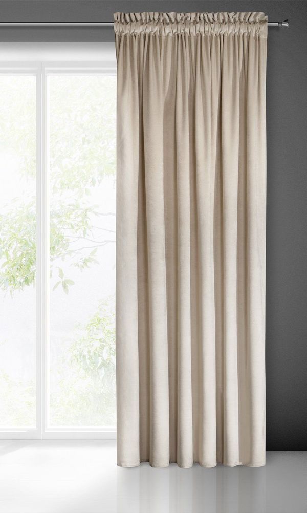 Eurofirany Διακοσμητική Κουρτίνα Velvet Melanie Beige 140x270cm