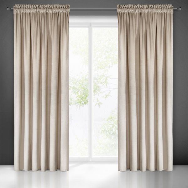 Eurofirany Διακοσμητική Κουρτίνα Velvet Melanie Beige 140x270cm