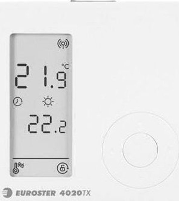 Euroster E4020TXRX Ασύρματος Θερμοστάτης Λευκός