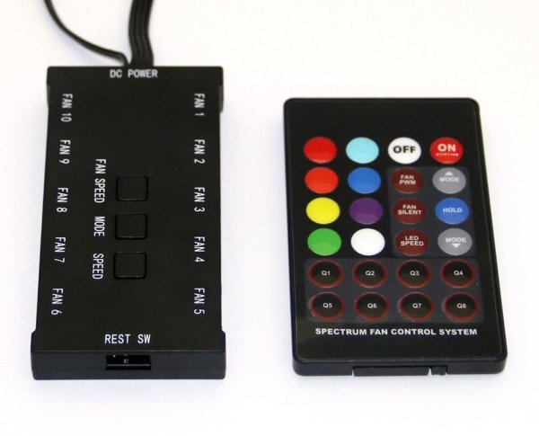EUROCASE controller + dálkový ovladač pro RGB ventilátor (full colors)