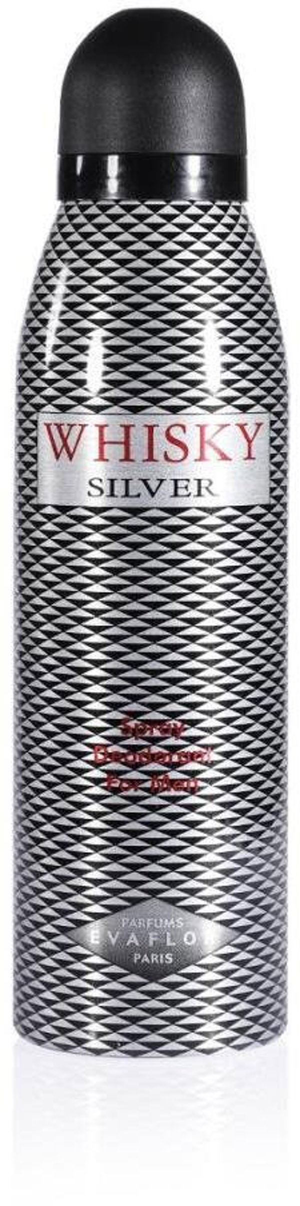 Evaflor, Whisky Silver, Spicy, Deodorant Spray, For Men, 200 ml For Men