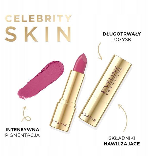 Eveline COSMETICS_Celebrity Lips Satin satynowa pomadka do ust 602