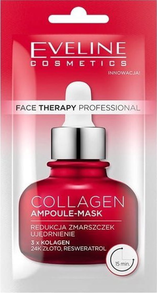 Eveline Face Therapy Professional Μάσκα Προσώπου Αμπούλα με Κολλαγόνο για Σύσφιξη & Αναγέννηση 8ml