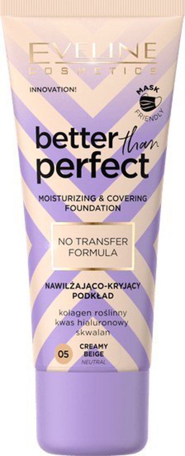 EVELINE KOLOROWKA Eveline Better Than Perfect Ενυδατικό και καλυπτικό foundation αρ. 05 Creamy Beige 30ml