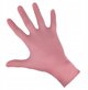 Examination glove, ABENA Classic Sensitive, XS, pink, nitrile, powder-free - (100 pcs.)