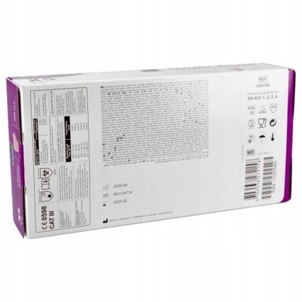Examination glove, ABENA Classic Sensitive, XS, pink, nitrile, powder-free - (100 pcs.)