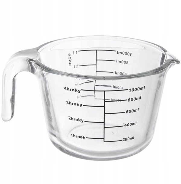 Excellent Houseware Δοσομετρική Κανάτα Orion 1L από Βοριοπυριτικό Γυαλί με Διαβαθμίσεις