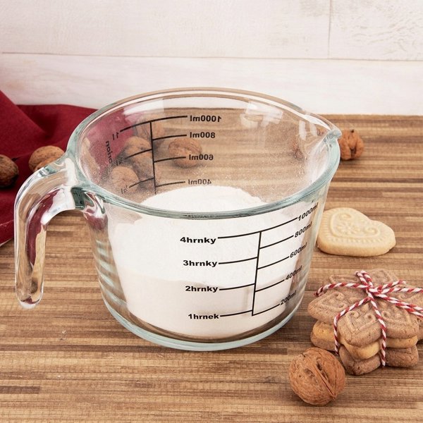 Excellent Houseware Δοσομετρική Κανάτα Orion 1L από Βοριοπυριτικό Γυαλί με Διαβαθμίσεις