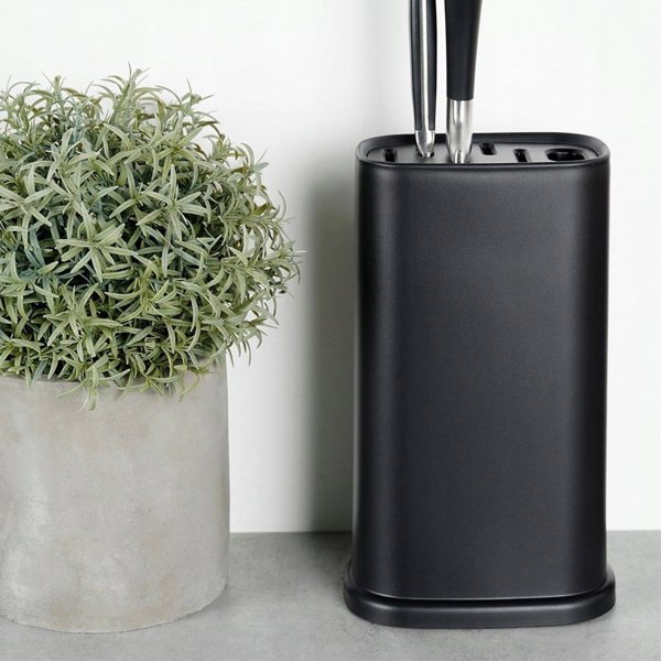 Excellent Houseware Βάση Οργάνωσης για 5 Μαχαίρια και Ψαλίδι, Πλαστική, 12.4 x 8 x 21 εκ.