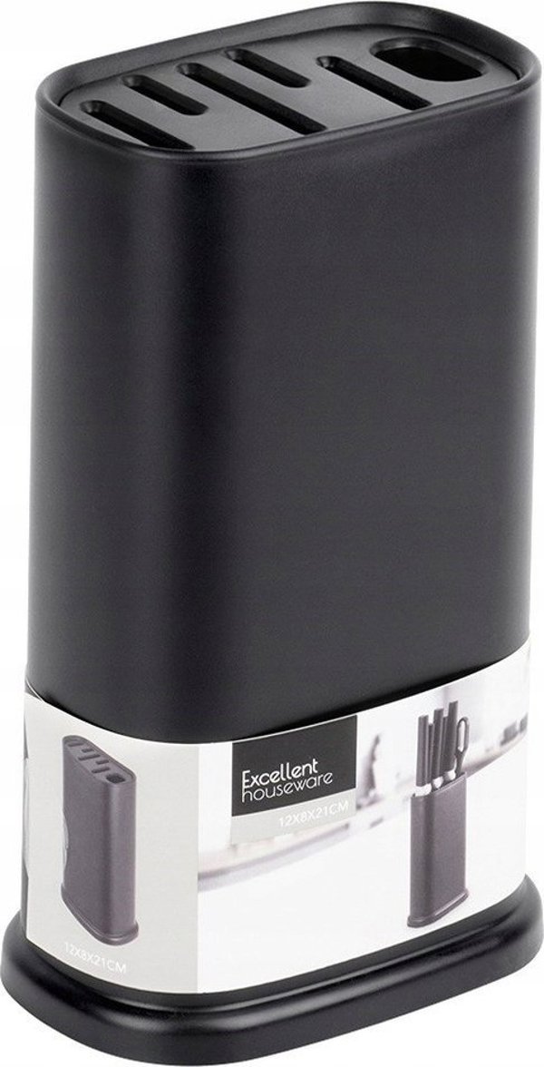 Excellent Houseware Βάση Οργάνωσης για 5 Μαχαίρια και Ψαλίδι, Πλαστική, 12.4 x 8 x 21 εκ.