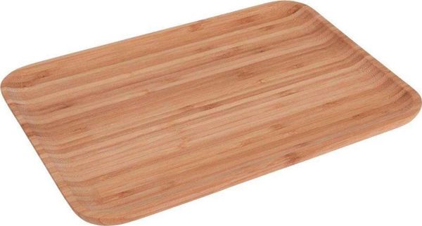 Excellent Houseware Δίσκος Σερβιρίσματος Μπαμπού 33x23 cm Καφέ