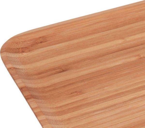 Excellent Houseware Δίσκος Σερβιρίσματος Μπαμπού 33x23 cm Καφέ