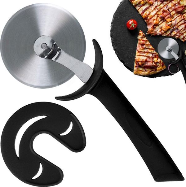 Excellent Houseware Στρογγυλό Ανοξείδωτο Μαχαίρι για Πίτσα με Προστατευτικό, Ραδίκι Κοπής 20,5 cm