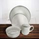 Excellent Houseware Σετ Δείπνου 16 Τεμαχίων, Κεραμικά Πιάτα για 4 Άτομα, Καφέ Χρώμα
