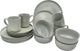 Excellent Houseware Σετ Δείπνου 16 Τεμαχίων, Κεραμικά Πιάτα για 4 Άτομα, Καφέ Χρώμα