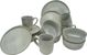 Excellent Houseware Σετ Δείπνου 16 Τεμαχίων, Κεραμικά Πιάτα για 4 Άτομα, Καφέ Χρώμα