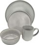Excellent Houseware Σετ Δείπνου 16 Τεμαχίων, Κεραμικά Πιάτα για 4 Άτομα, Καφέ Χρώμα