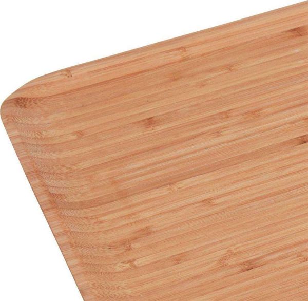 Excellent Houseware Δίσκος Σερβιρίσματος Μπαμπού Ορθογώνιος, Φυσικό Ξύλο, 44x25 cm