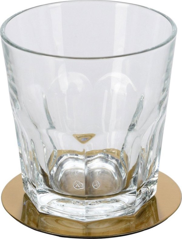 Excellent Houseware Σουβέρ Τραπεζιού Glamour Χρυσά, Σετ 4 Τεμαχίων για Κούπες και Ποτήρια