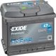 EXIDE AKUMULATOR 47AH /+P/ BMW,OPEL /EXIDE-P
