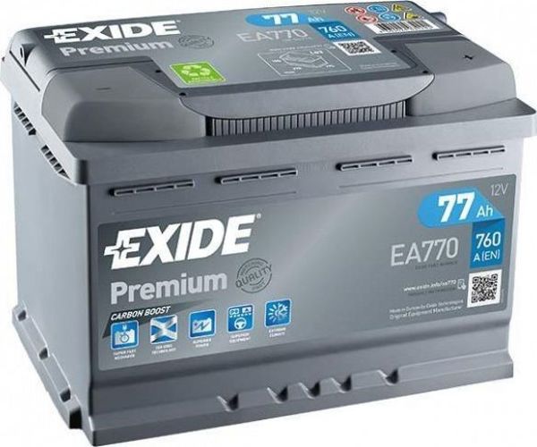 EXIDE AKUMULATOR 77AH /+P/ BMW,FIAT /EXIDE-P/