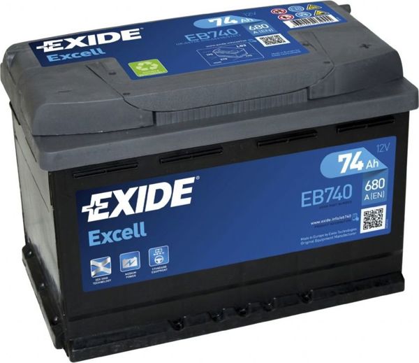 EXIDE AKUMULATOR 74AH /+P/ BMW,FIAT /EXIDE-E/