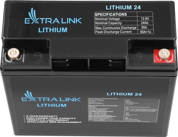 ExtraLink Akumulator LiFePO4 24AH 12.8V BMS EX.30424