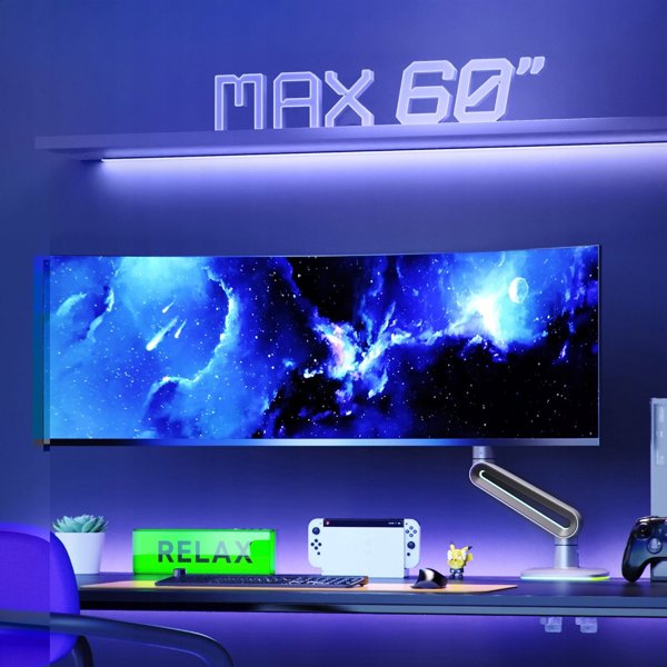 North Bayou F6-G Επιτραπέζιος Βραχίονας Οθόνης Gaming με RGB Φωτισμό για Οθόνες 32-60 Ιντσών