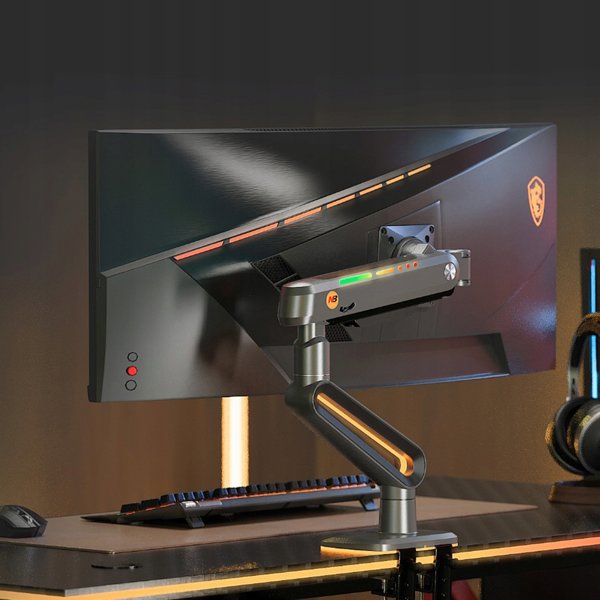 North Bayou F6-G Επιτραπέζιος Βραχίονας Οθόνης Gaming με RGB Φωτισμό για Οθόνες 32-60 Ιντσών