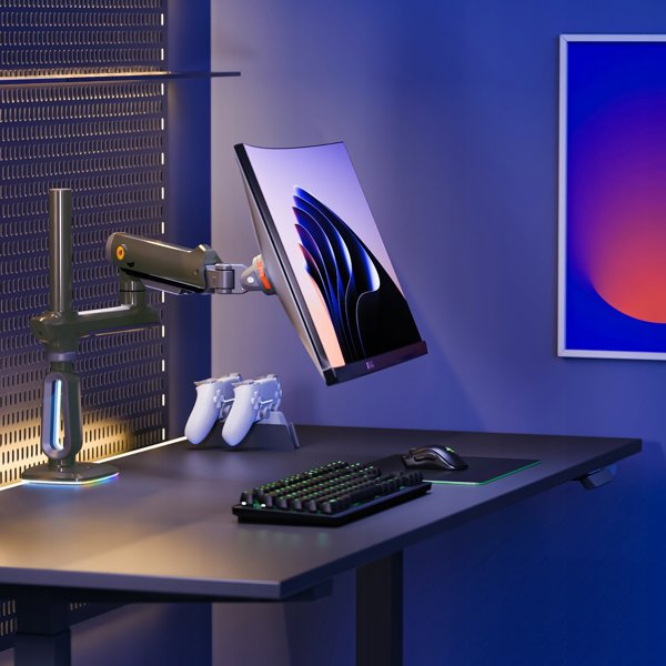F7-G RGB φωτισμός gaming με δυνατό επιτραπέζιο στήριγμα για οθόνες 32-60 ιντσών