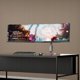 F7-XM Gulf Blue Podswietlenie RGB Gamingowy mocny uchwyt biurkowy do duzych monitorow 32-60 cali