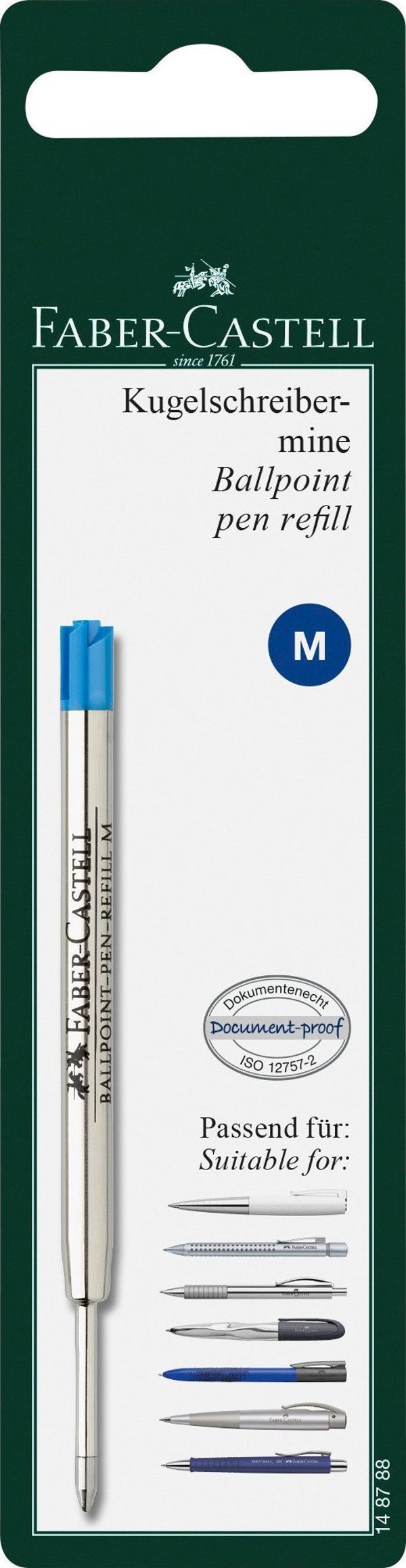 Faber-Castell FABER-CASTELL Ανταλλακτικό στυλό μπλε M σε BK 5 τεμ
