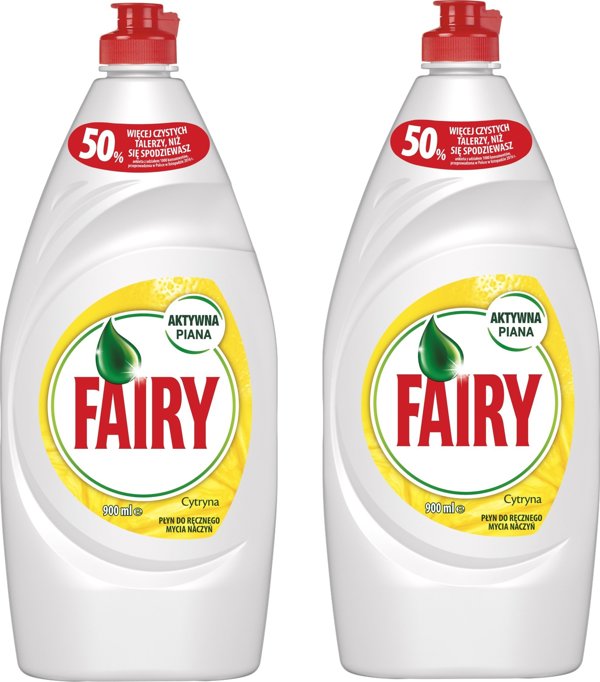 Fairy Υγρό πιάτων Λεμόνι 2x 900ml