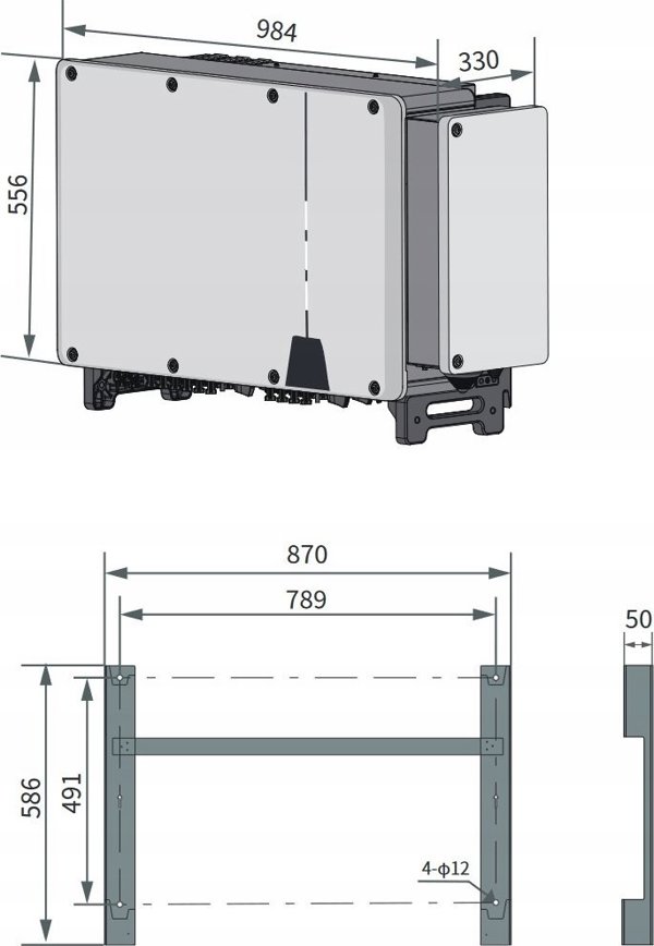 Αντιστροφέας Solplanet ASW_110K-LT 3-φασικός 110kW 10 MPPT με WLAN και RS485