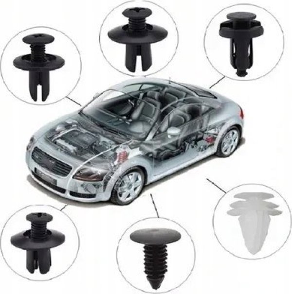 Falon-Tech Spinki Kolki do Tapicerki 620szt Silver