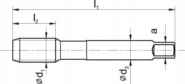 Fanar GWINTOWNIK M14 NGMM/3-P DIN-352 (6HX) HSSE TIN INOX
