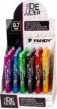 FANDY Στυλό Candy Mix Που Σβήνει, Αυτόματο με Γόμα, Μπλε Μελάνι, 36τμχ