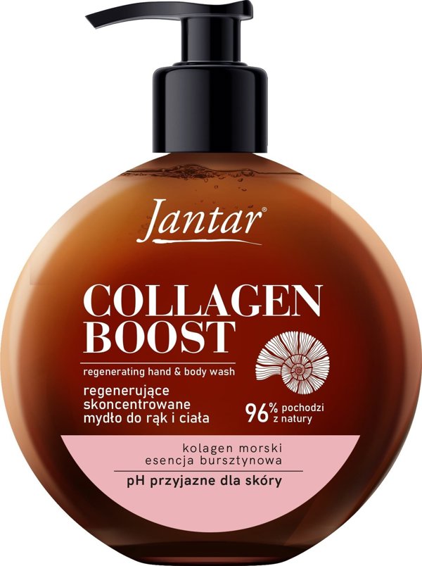 Farmona Jantar Collagen Boost Αναζωογονητικό Σαπούνι Χεριών & Σώματος με Κεχριμπάρι & Θαλάσσιο Κολλαγόνο, 400ml