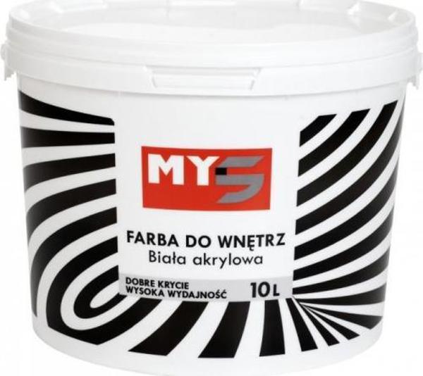 FARBA AKRYLOWA DO WNETRZ BIALA MY5 10L