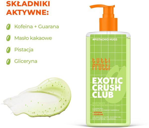 Farmona Tutti Frutti Pistachio Hugs Ενυδατικό Nutri-Ζελ Ντους με Πιστάτσιο, Καφεΐνη & Γκουαράνα 400ml