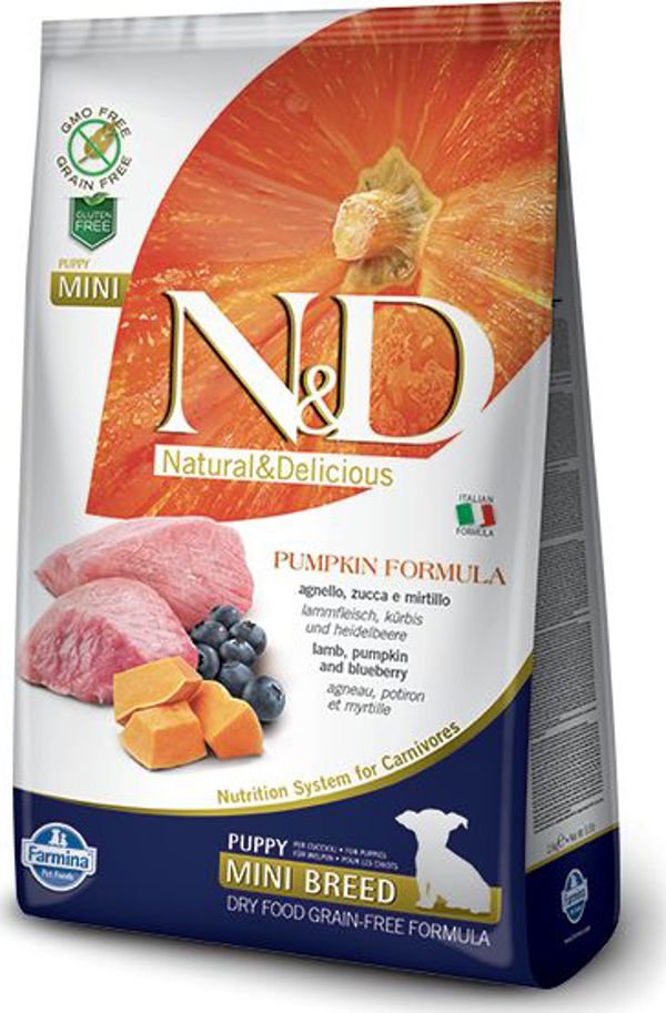 Farmina Pet Foods Karma N&D GF Puppy Mini Pumpkin Lamb & Blueberry, 7kg