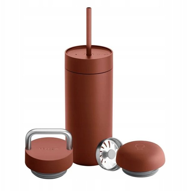 Fellow - Carter Move Mug 3 σε 1 - Θερμική κούπα + 3 καπάκια - Sienna 473 ml