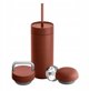 Fellow - Carter Move Mug 3 σε 1 - Θερμική κούπα + 3 καπάκια - Sienna 473 ml