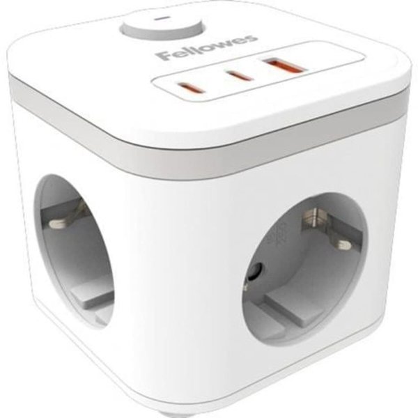 Fellowes Power Cube 3xSteckdose,1xUSB-A,2xUSB-C,Schalter wei