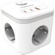 Fellowes Power Cube 3xSteckdose,1xUSB-A,2xUSB-C,Schalter wei