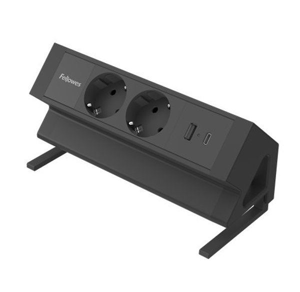 Fellowes 100137182 διακλαδωτής 2 m 2 x πρίζα εσωτερική μαύρη
